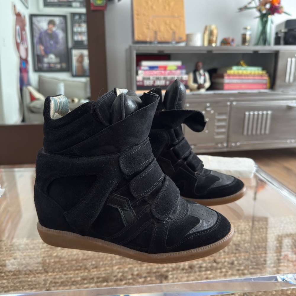 Isabel Marant, bekett leather wedge sneakers, Size 39